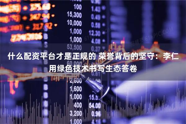 什么配资平台才是正规的 荣誉背后的坚守：李仁用绿色技术书写生态答卷