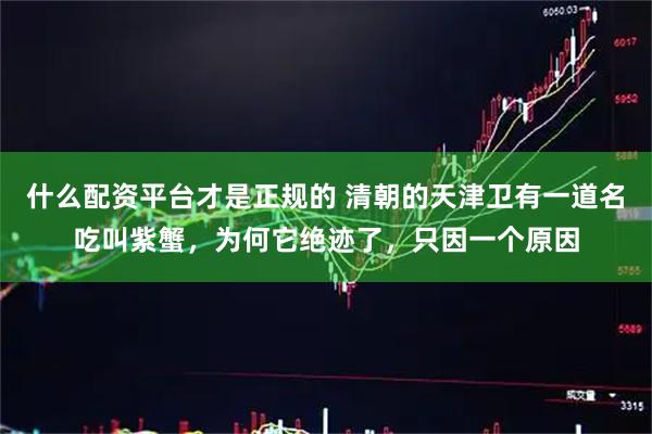什么配资平台才是正规的 清朝的天津卫有一道名吃叫紫蟹，为何它绝迹了，只因一个原因